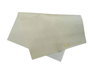 Искусственная замша, гладкая 40х55, 250 gsm, желтая, с логотипом, в упаковке(коробка 220 шт)