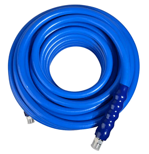 Шланг синий пищевой UNIONFLEX, 25 м. DN12, 80 бар, 90 °C, с фитингами из нерж. (Ш-Ш) + защита