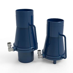 Выходное устройство Вентури, 3x AP2, DN 100 - 4" X резьба, 263/160 + Комплект шаров DN100