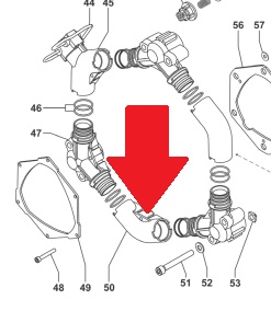 Всасывающий корпус в сборе насоса BP75 (1х2)