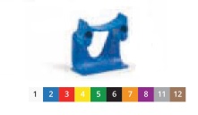 Крепление для планки, зажим маленький ø 22 – 32 мм., зеленый