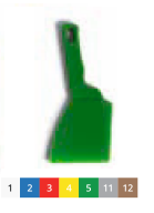 Скребок эргономичный полипропиленовый 100 х 240 мм., синий