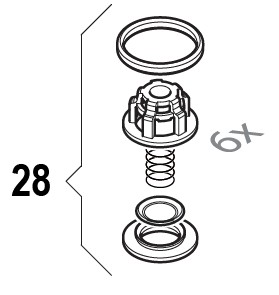 Клапан в сборе насоса BP/BPS260;300;330HS