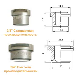 Плоскоструйные форсунки GY ( С креплением типа «ласточкин хвост») 
