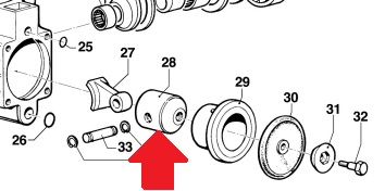 Поршень Ø45 насоса MP30 (1х2)