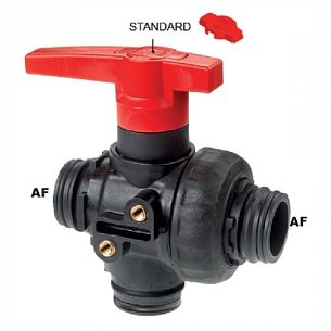 Кран 3х ходовой AF5 (ПРОТОЧНЫЙ); тип ручки LL; крепление TYPE 1