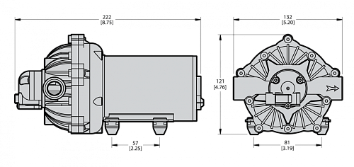 Насос мембранно-поршневой Comet® серия EVERFLO EF 5500 (20,8 л/мин; 4,1 бар) 12V