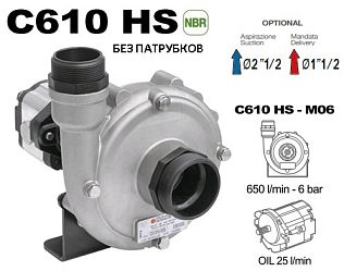 Насос центробежный Comet серия C610HS(нерж.)-M06 с гидромотором без патрубков