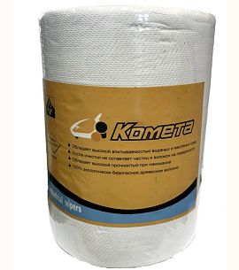 Одноразовые 2-х слойные салфетки "Комета" (33*38см)  500 шт в рулоне, цвет белый