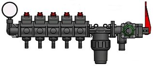 Блок управления 5 секций ST/START 06: 5V 13/25/25/фильтр стандарт/манометр