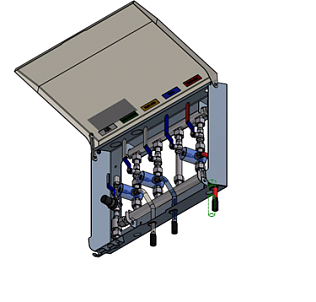Сателлит пена-пена-смыв-дез. HD 55-B .(децентр.) 20-80 бар, вход 1/2 г, выход 1/2 ш. 