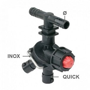 Корпус 3-х позиционный шланового типа D3/4"(19mm.) проходной