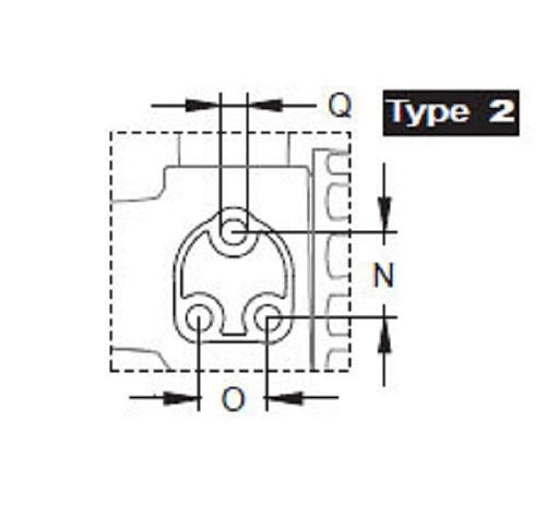 Кран 2х ходовой; тип ручки LL; крепление TYPE 2; вх.-вых.Г1"1/2
