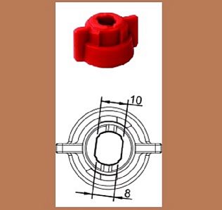 Гайка распылителя универсальная (коричн.)