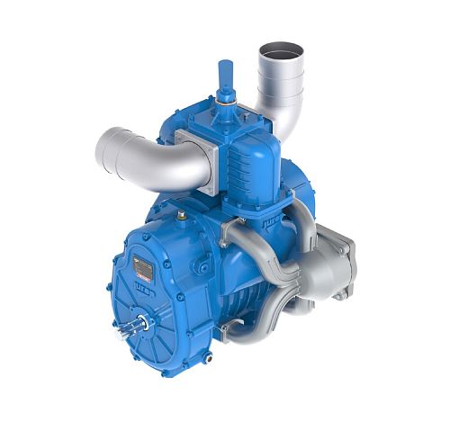 Насос вакуумный JUROP DL 150, 1000 об/мин, левое вращение, ручной клапан, гладкий вал