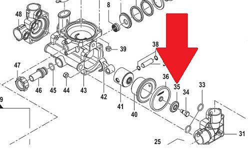 Держатель мембраны насоса MС