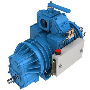 Насос вакуумный лопастной JUROP PN 155, 540 об/мин, левое вращение, ручной клапан