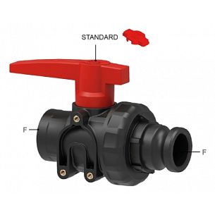 Кран 2х ходовой; тип ручки LL; крепление TYPE 2; вх.Г2"-вых.БРС2"