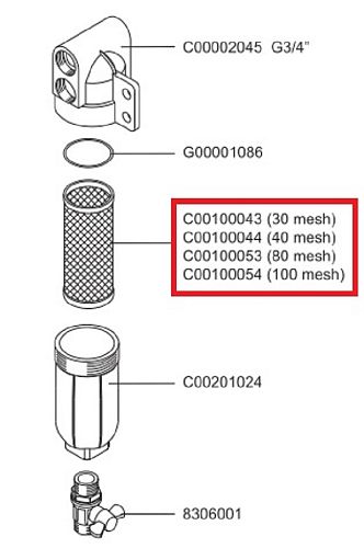 Фильтрующий элемент 30 меш 