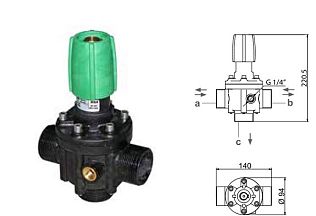 Регулятор давления BP 300 вход 1 1/2 ш. 1 1/2 ш. 1 1/2 ш. 