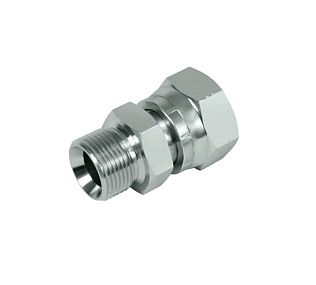 Переходник штуцер 3/8"; гайка 3/8" вращ. 