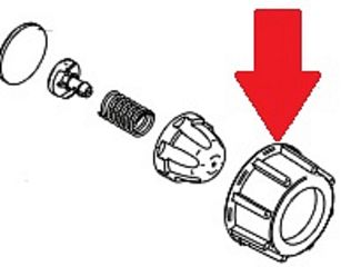 Гайка обратного клапана форсункодержателя