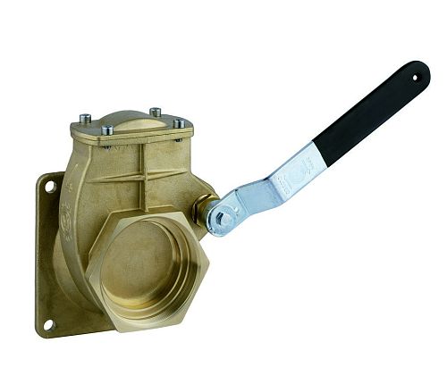 Задвижка на вакуумную бочку с одним фланцем, 4", трубная резьба