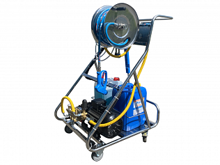 Мобильная пенная станция Комета HP  5,5 кВт, 380 В, 21/150 c барабаном 20 м нерж. без подачи воздуха