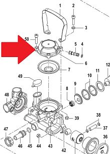 Крышка гидроаккумулятора насоса серии MC20 - MC25