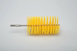 Ерш ручной с резьбой средней жесткости, полиэстер - 60х100х160 мм., желтый