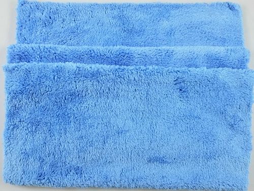 Микрофибра, махровая, голубая 40х40, 450 gsm, с логотипом, в упаковке(140 короб)