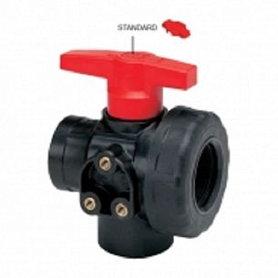 Кран 3х ходовой (ПРОТОЧНЫЙ); тип ручки LL; крепление TYPE 2; вх.-вых.1"1/2"