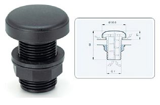 Клапан дыхательный лабиринтный с гайкой: вх. Ш 1"