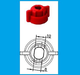 Гайка распылителя универсальная (син.)