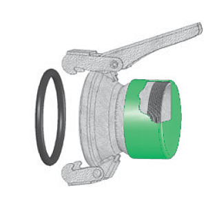 Шаровая розетка с резьбой GAS/BSPT 100х4", уплотнительное кольцо