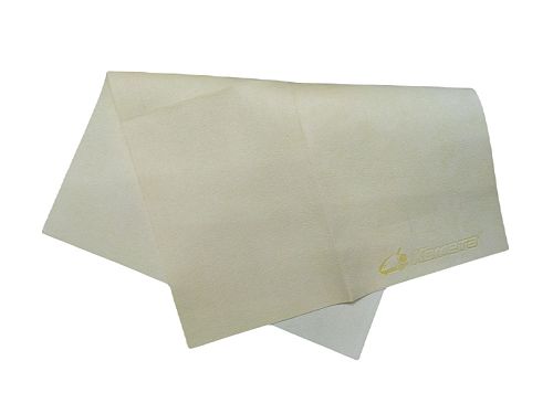 Искусственная замша, 38х55, PVM, 300 gsm, желтая, с логотипом, в упаковке