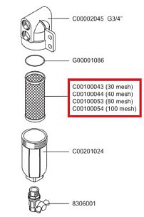 Фильтрующий элемент 30 меш 