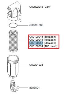 Фильтрующий элемент 70 меш 