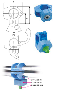 Шарнирные хомуты ZPF