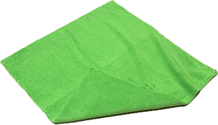 Салфетка из микрофибры (без обметки краев) 400 г/м2 ЗЕЛЕНАЯ  40х40см(240короб)