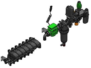Узел управления 7 секций GSMSTF/DRIVER 06 DIVISO IND 7V; раходомер электромагнитный