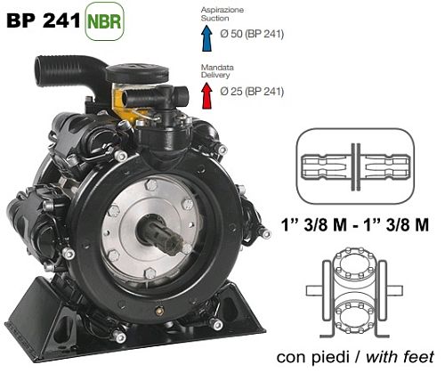 Насос мембранный Comet® серия BP241(222 л/мин; 20 бар); вал ВОМ1"3/8(восстановленные) без патрубков