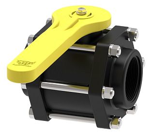 Кран 2х ходовой NPT; вх.Г3"NPT - вых.Г3"NPT; крепление 6; поток ON/OFF