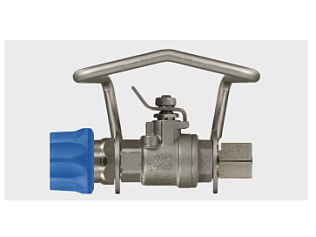 Кран с предохранительной скобой нерж. сталь 140 бар; 80 °C; 1/2"г БРС