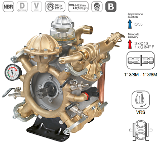 Насос мембранный Comet серия IDS 1400 (136 л/мин; 50 бар)