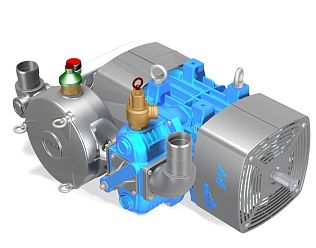 Насос вакуумный JUROP RVC 210 HDR, левое вращение, ручной клапан