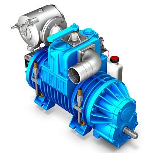 Насос вакуумный лопастной JUROP PN 140, левое вращение, ручной клапан