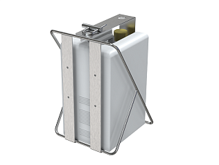 Канистродержатель для одной канистры 10 л, нержавеющая сталь закрытый с замком