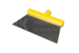 Скребок стальной жесткий - 280мм., желтый