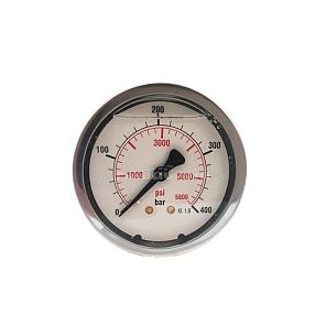 Манометр вход сзади 1/4"ш; Д 50мм; 0-400 бар (нерж) 